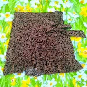 🐆 [shein] leopard wrap skirt